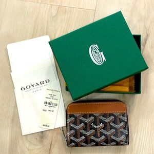 NWT Goyard Zip Card Case WALLET  black